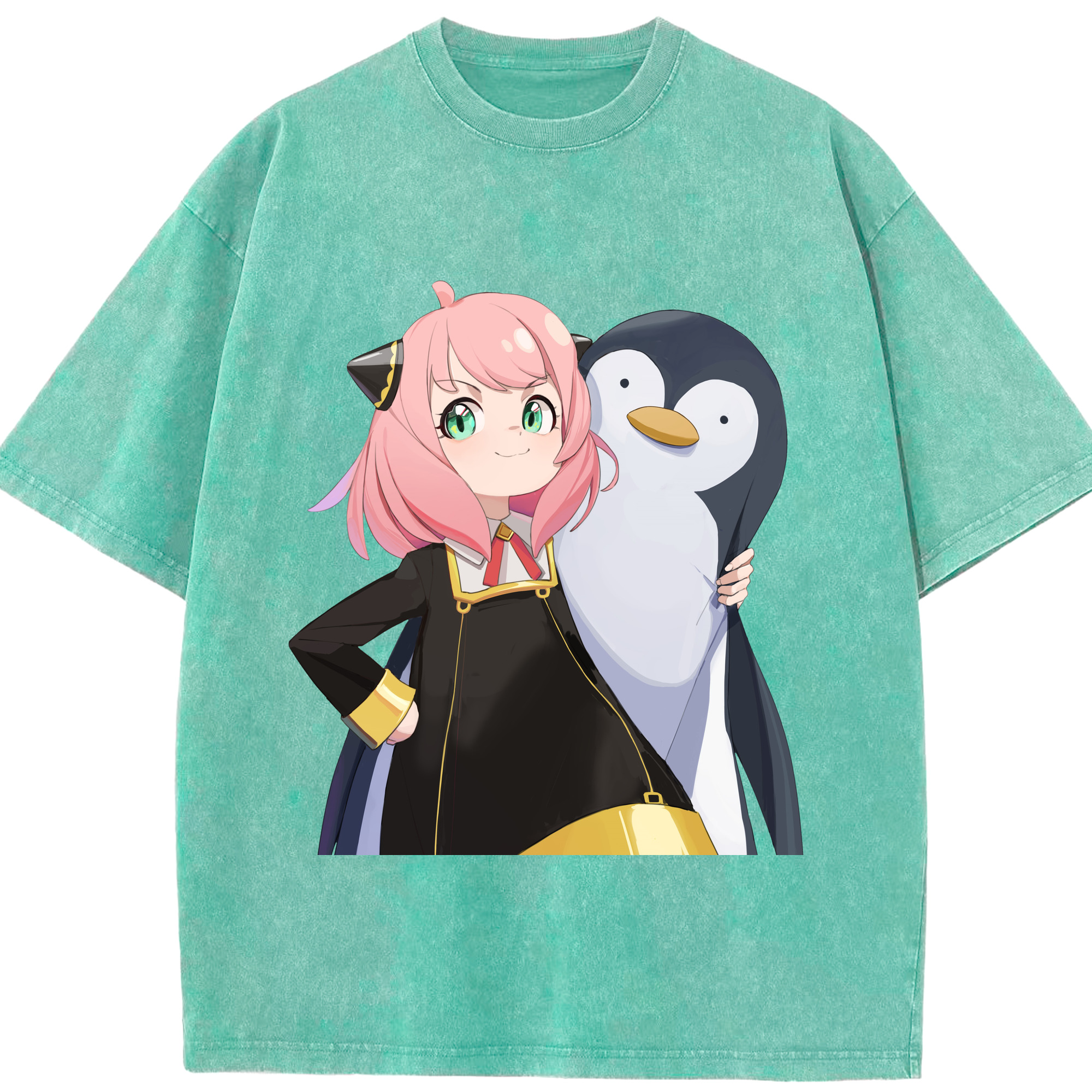 （画像用） SPY×FAMILY间谍家家酒 綿100% ヴィンテージ風 半袖Tシャツ（フロントプリント）